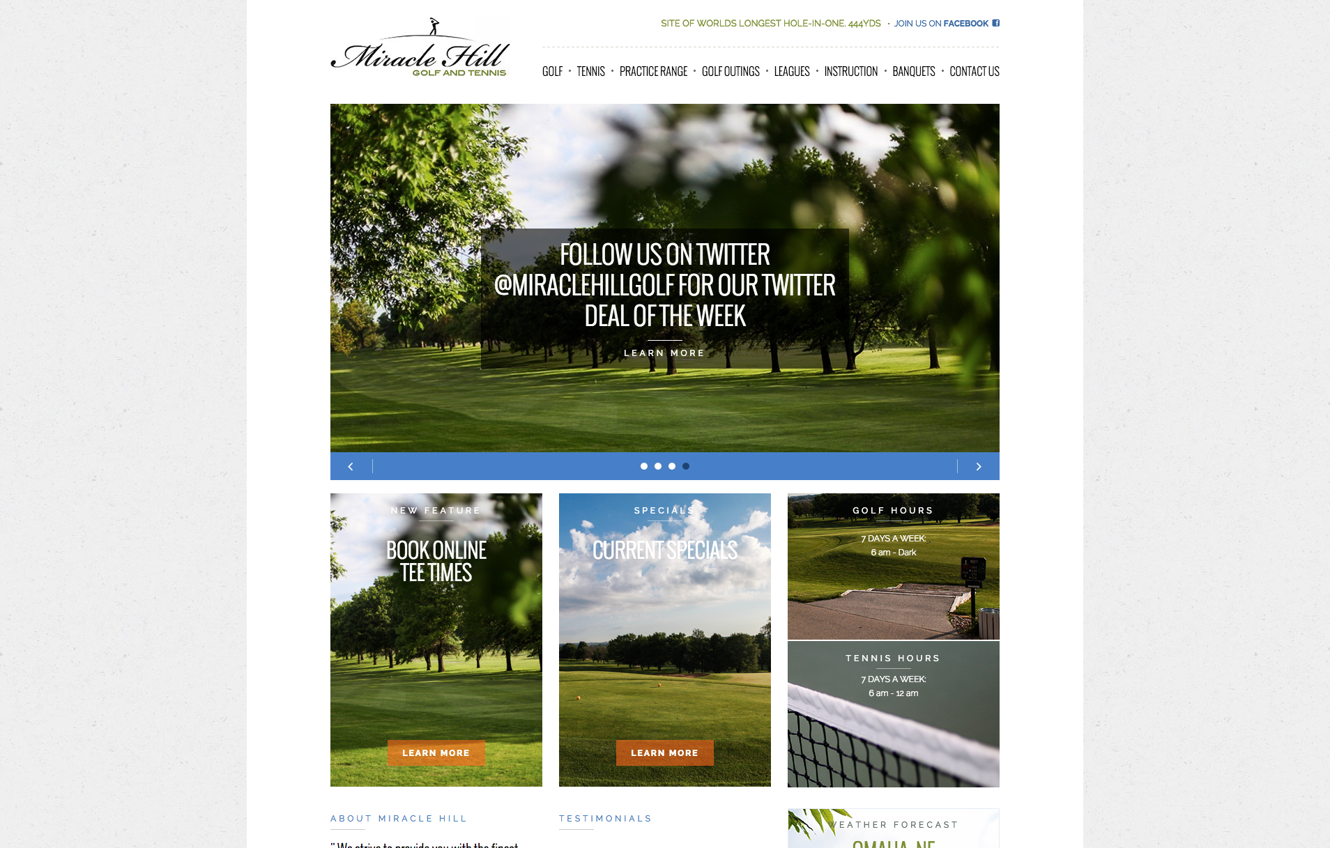 Miracle Hill Golf + Tennis Center - Website & Logo Design, v2.0